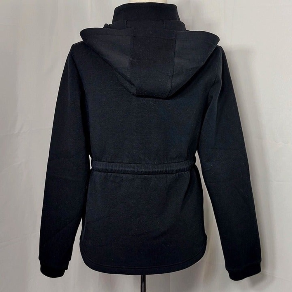 Varley Colby Zip Hoodie Drawstring Waist Sweatshirt (Black - Medium)